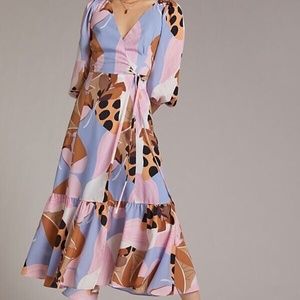 HUTCH bloom wrap dress EUC